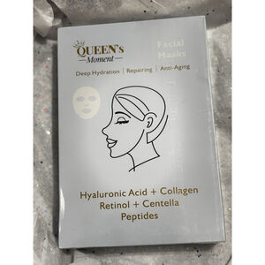 Queen’s Moment Facial Mask•Hyaluronic Acid,Collagen•Deep Hydration & Anti-Aging